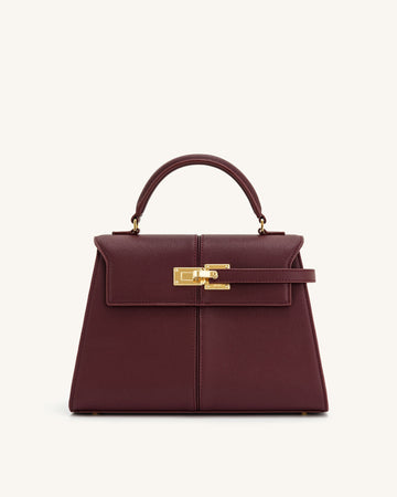 Elise Large Size Handbag - Bordeaux